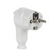 Plug with eject button + grounding white 16A 250V EKF