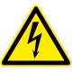 Знак пластик "Опасность поражения электрическим током" (Молния) W08 (100х100мм) EKF PROxima
