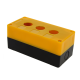 Корпус КП103 пластиковый 3 кнопки желтый EKF