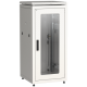 Шкаф сетевой 19" LINEA N 24U 600х800 мм стеклянная передняя дверь, задняя металлическая серый ITK