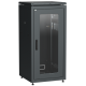 Шкаф сетевой 19" LINEA N 24U 600х600 мм стеклянная передняя дверь черный ITK
