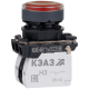 Выключатель кнопочный КМЕ4611мЛ-220В-красный-1но+1нз-цилиндр-индикатор-IP65 КЭАЗ
