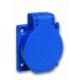 Розетка панельная синяя 10/16A 50Х50ММ IP54 винтЫ СЗАДИ Schneider Electric
