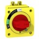 Красная стандартная поворотная рукоятка / жёлтая панель EZ100 Schneider Electric