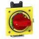 Красная стандартная поворотная рукоятка / жёлтая панель EZ250 Schneider Electric