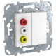 Розетка 3 RCA с/у, белый UNICA Schneider Electric