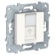 Розетка компьютерная с/у, 1хRJ45, категория 5е UTP, белый UNICA NEW Schneider Electric