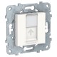 Розетка компьютерная с/у, 1хRJ45, категория 6 UTP, белый UNICA NEW Schneider Electric