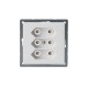 Розетка 3*EuroSocket 6А 230В, без заземления, белый 303UC-84 ABB