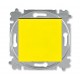 Выключатель кнопочный одноклавишный ABB Levit жёлтый / дымчатый чёрный 3559H-A91445 64W ABB