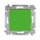 Выключатель одноклавишный ABB Levit двухполюсный зелёный / дымчатый чёрный 3559H-A02445 67W ABB
