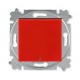 Выключатель одноклавишный с подсветкой ABB Levit красный / дымчатый чёрный 3559H-A01446 65W ABB