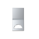 Клавиша 1-клавишного 1-модульного выключателя/переключателя/кнопки с окном для шильдика с символом, серия Zenit, цвет серебристый N2101.9 PL ABB