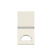 Клавиша 1-клавишного 1-модульного выключателя/переключателя/кнопки с окном для шильдика с символом, серия Zenit, цвет альпийский белый N2101.9 BL ABB