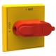 Ручка управления OHYS3RHE-RUH (желто-красная) с символами на русском для рубильников дверного монтажа ОТ16..80FТ ABB
