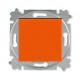 Выключатель кнопочный одноклавишный с подсветкой ABB Levit оранжевый / дымчатый чёрный 3559H-A91447 66W ABB