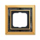 Рамка 1-постовая, Династия, Латунь полированная, черная роспись 1721-833-500 ABB
