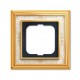 Рамка 1-постовая, Династия, Латунь полированная, белая роспись 1721-836-500 ABB