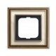 Рамка 1-постовая, Династия, Латунь античная, белое стекло 1721-848-500 ABB
