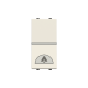 Механизм 1-клавишной кнопки с клавишей и символом "ЗВОНОК", 1-модульный, серия Zenit, цвет альпийский белый N2104 BL ABB