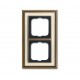 Рамка 2-постовая, Династия, Латунь античная, белое стекло 1722-848-500 ABB