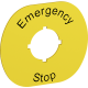 Шильдик MA6-1026 круглый с надписью Emergency Stop ABB