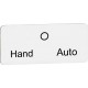 Шильдик MA6-1193 для переключателя 3-позиционного с текстом Hand/0/Auto ABB
