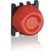 Кнопка специального назначения KP6-40R красная с резиновым колпачком IP66 с монтажной колодкой ABB