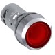 Кнопка с подсветкой CP1-31R-10 красная 24В AC/DC с плоской клавишей без фиксации 1НО, металл.кольцо ABB