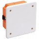Коробка распределительная 92х92x45 мм для полых стен (с саморезами, пластиковые лапки, с крышкой ) КМ41022