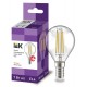 Лампа светодиодная LED G45 шар прозрачный 7Вт 230В 3000К E14 серия 360° IEK